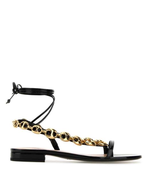 Gucci White Marina Chain Sandals