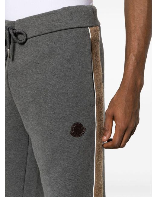 Pantalones de chándal con detalle a rayas Moncler de hombre de color Gray