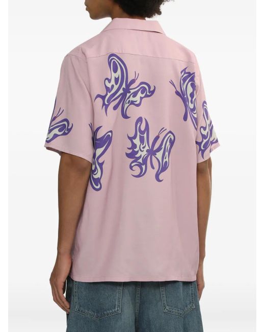 Needles Pink X Kae Tanaka One-Up Butterfly-Print Shirt for men