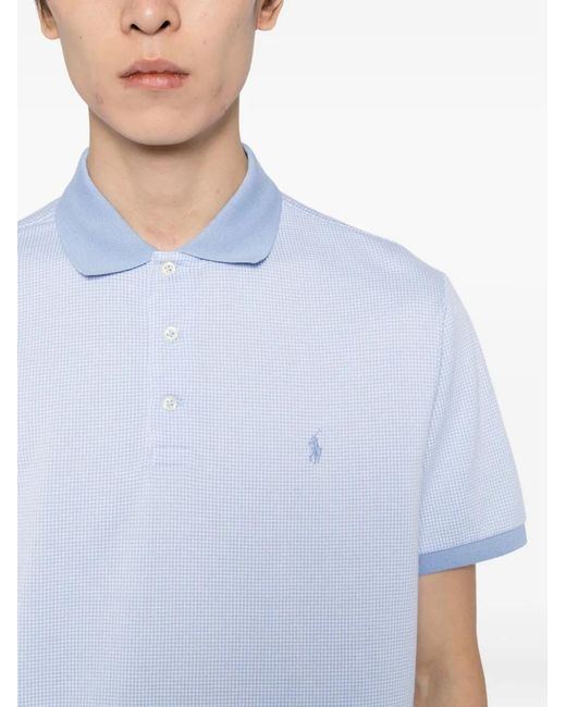 Polo Ralph Lauren White Puppytooth Polo Shirt for men