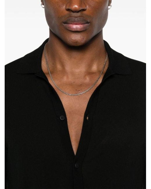 Ballantyne Black Fine-knit Short-sleeved Shirt for men