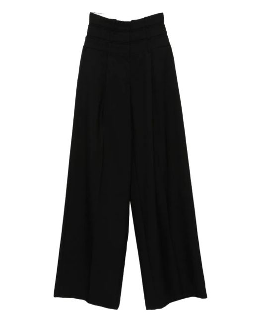 Pantalon Plissé À Taille Haute Viktor & Rolf en coloris Black