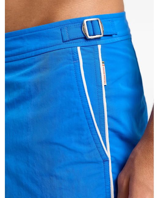 Orlebar Brown Blue Bulldog Piped-Trim Swim Shorts for men