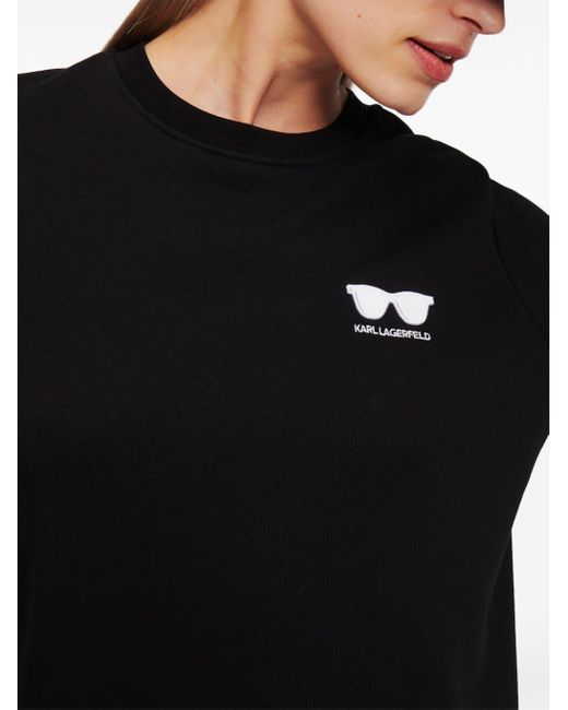 Sudadera con bordado Sunglasses Karl Lagerfeld de color Black