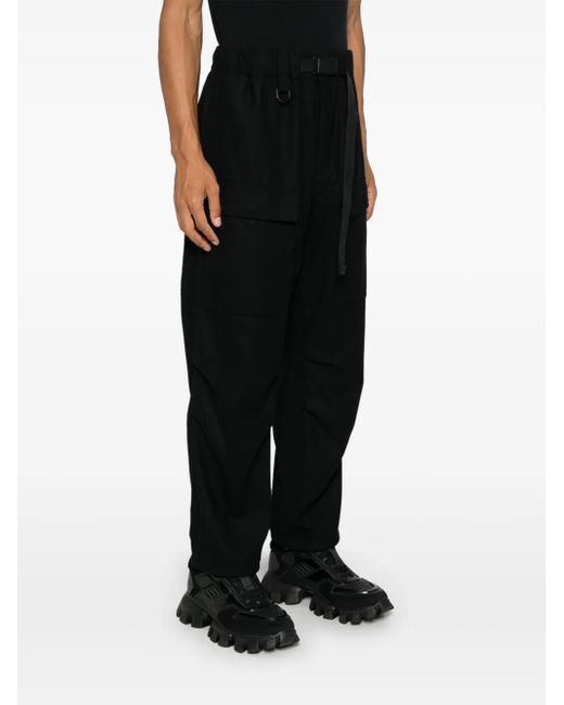 Y-3 Black Flannel Cargo Trousers