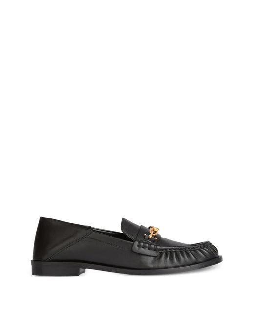 Balmain Black Sync Smooth-Leather Loafers for men