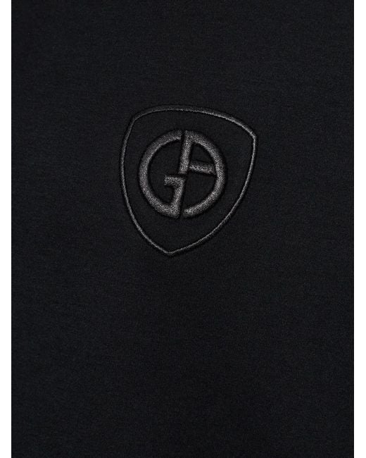 Giorgio Armani T-Shirt mit Logo-Schild in Black für Herren