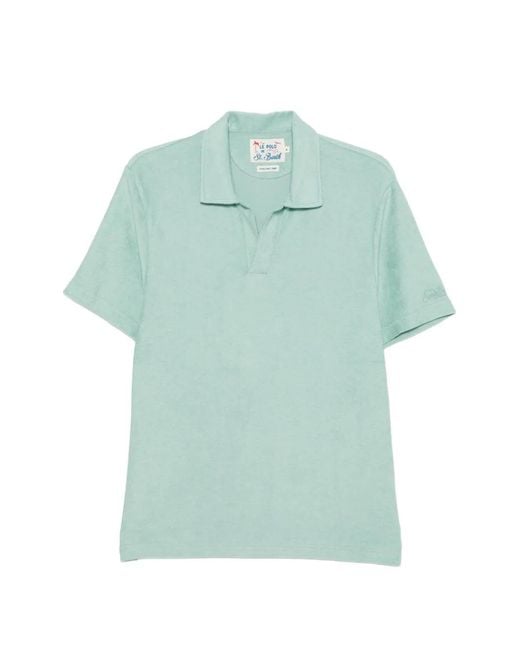 Mc2 Saint Barth Green Embroidered Logo Polo Shirt for men