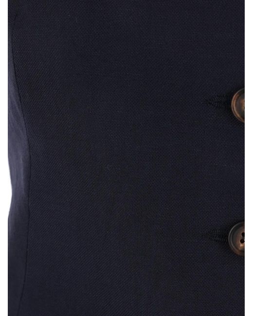Chaleco Con Aberturas Brunello Cucinelli de color Blue