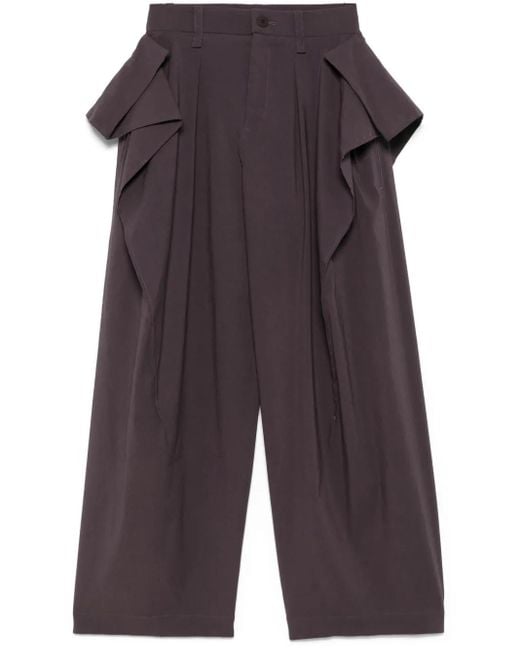 Issey Miyake ドレープ パンツ Blue