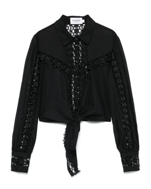 Charo Ruiz Black Devi Bluse