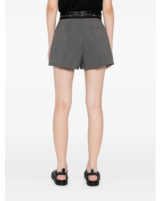 MSGM Shorts Met Logoband in het Gray