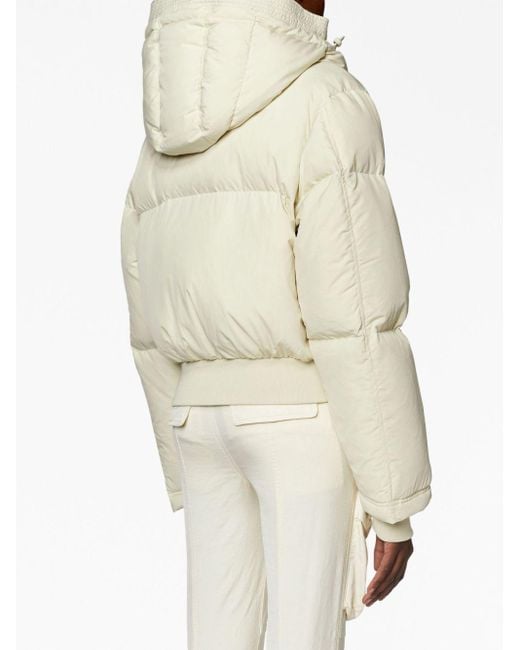 DIESEL White W-peyt-short Down Jacket In Recycled Nylon Taslan