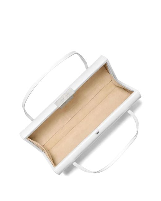 Michael Kors White Natalie Barrel Bag