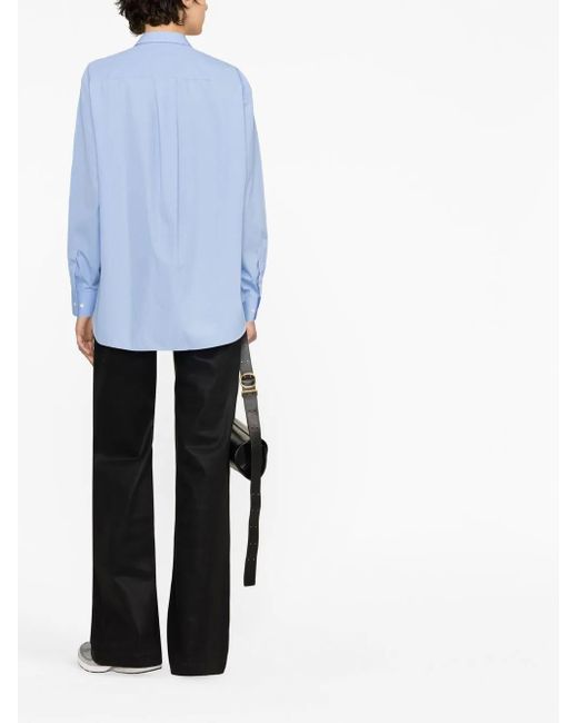 Wardrobe NYC Blue Oversize Cotton Shirt