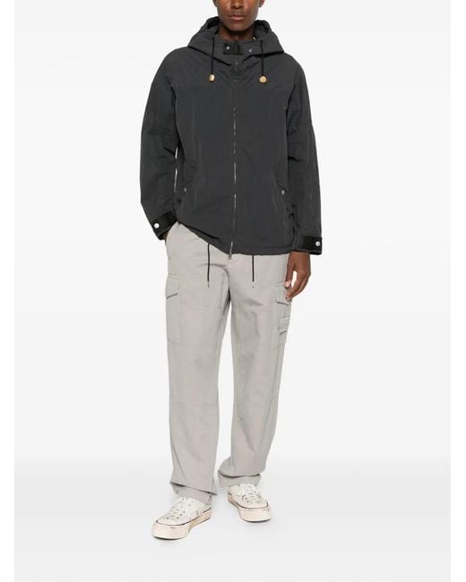 Stone Island White 3100041 Cotton Linen Canvas_S.I.Ghost Cargo Trousers for men