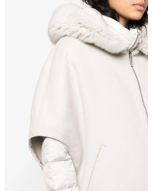 Moorer Natural Layered Hooded Jacket