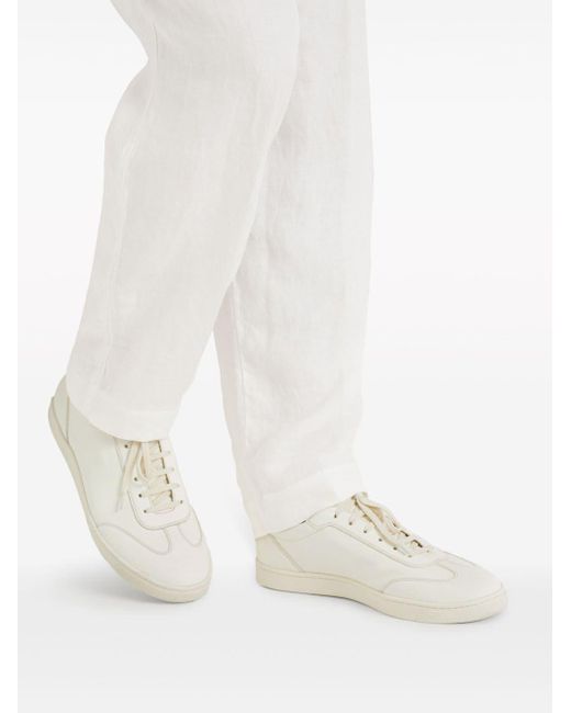 Brunello Cucinelli Low-top Sneakers Met Logoprint En Vlakken in het White voor heren