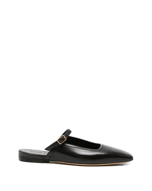 Mara Bini Black Mules À Détail De Sangle