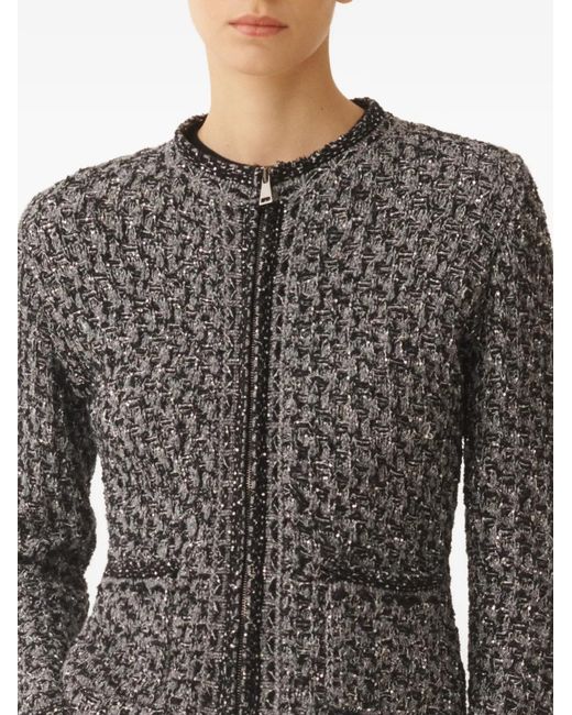 Fabiana Filippi Black Sequin-Effect Tweed Jacket