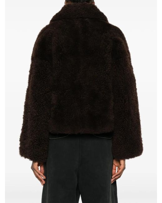 Yves Salomon Black Shearling Jacket