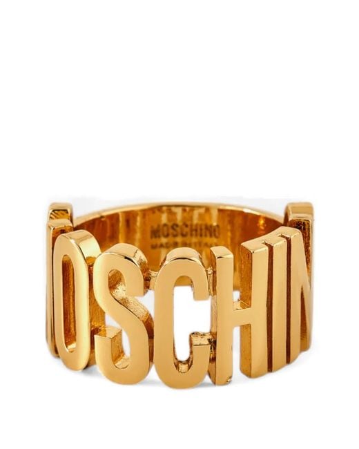 Moschino Metallic Ring Mit Logo
