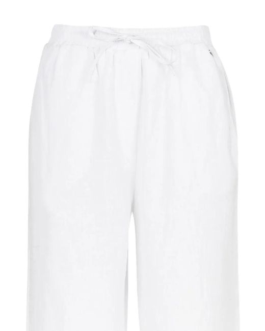 Barbour White Drawstring Palazzo Pants