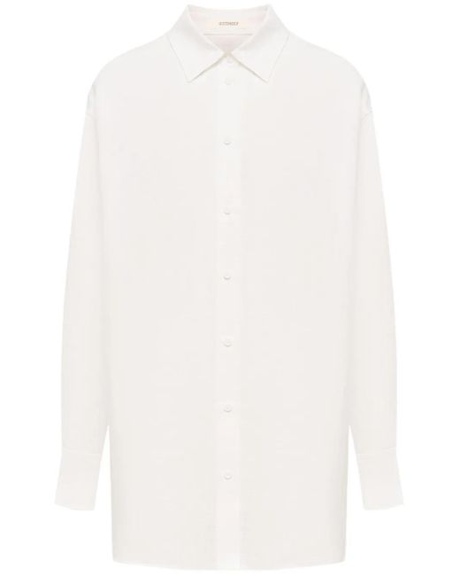 12 STOREEZ リネンシャツ White