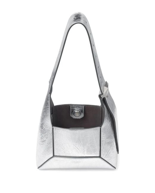 Jimmy Choo White Small Diamond Shoulder Bag