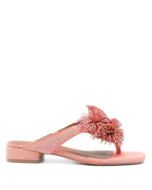 Infradito Con Pompon di Kurt Geiger in Pink