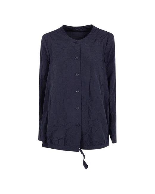 Apuntob Blue Crinkled Drawstring Jacket