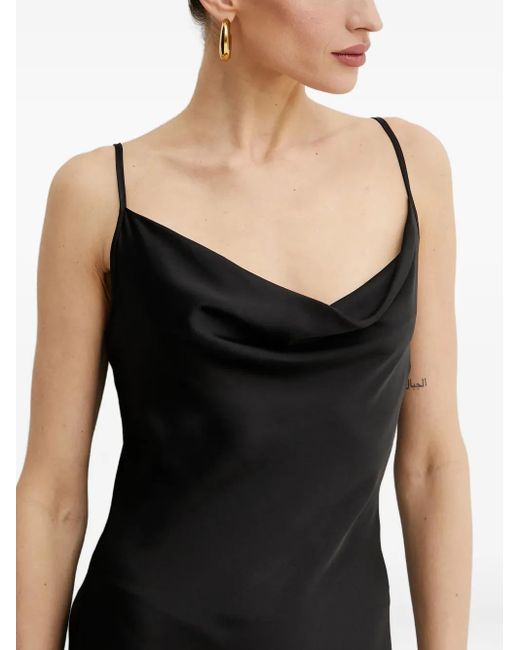 Guess カウルネック スリップドレス Black