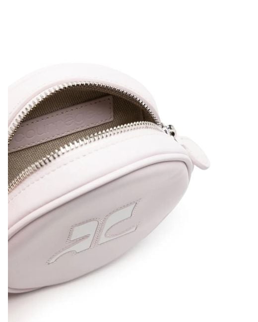 Courreges Pink Reedition Circle Cross Body Bag