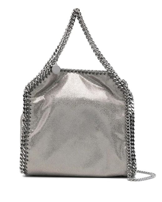 Stella McCartney Gray Mini Falabella Schultertasche