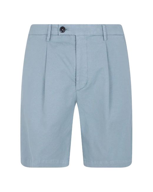 Michael Coal Blue Harry Pleated Shorts for men