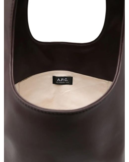 A.P.C. Black Ninon Tote Bag mit Logo-Schild