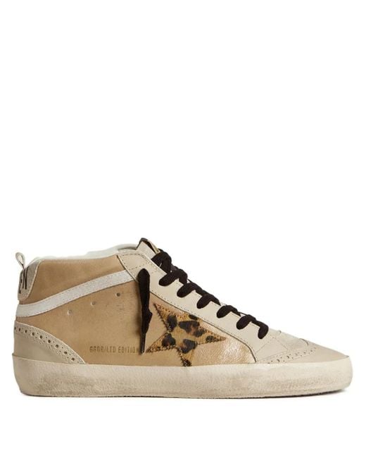 Golden Goose Deluxe Brand レオパード パネル ハイカットスニーカー Brown