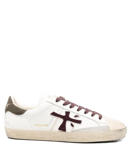 メンズ Premiata ローカット レザースニーカー Natural