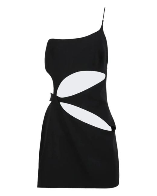 Monot Black Cut-Out Mini Dress