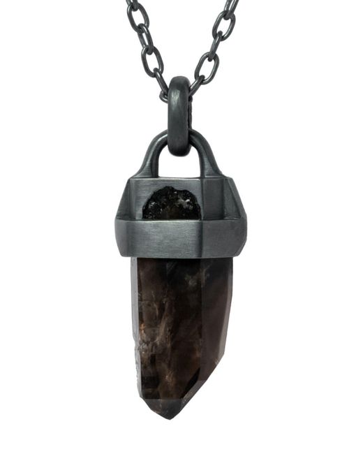 Collier à pendentif Talisman en quartz Parts Of 4 en coloris Black