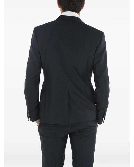 Corneliani Black Cerim Shawl-Lapel Wool Suit for men