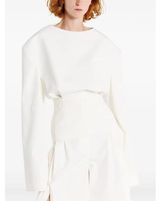 A.W.A.K.E. MODE White Tailored Blouse