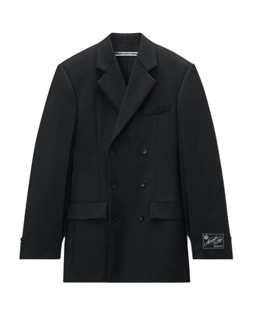 Alexander Wang Blue Double Breasted Mini Dress Blazer