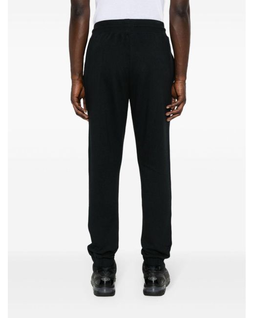 Purple Brand Black Tapered Cotton Track Pants for men