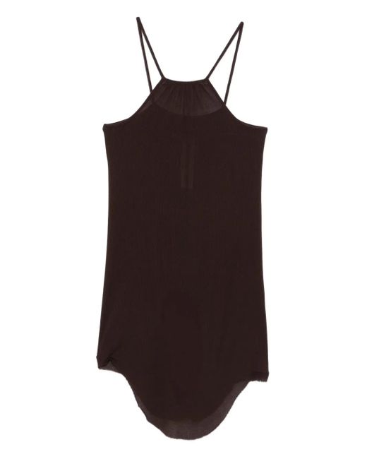 Rick Owens Skorpio Ribgebreide Top Met Spaghettibandjes in het Brown