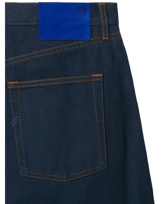 Jean Ample À Patch Logo Burberry pour homme en coloris Blue