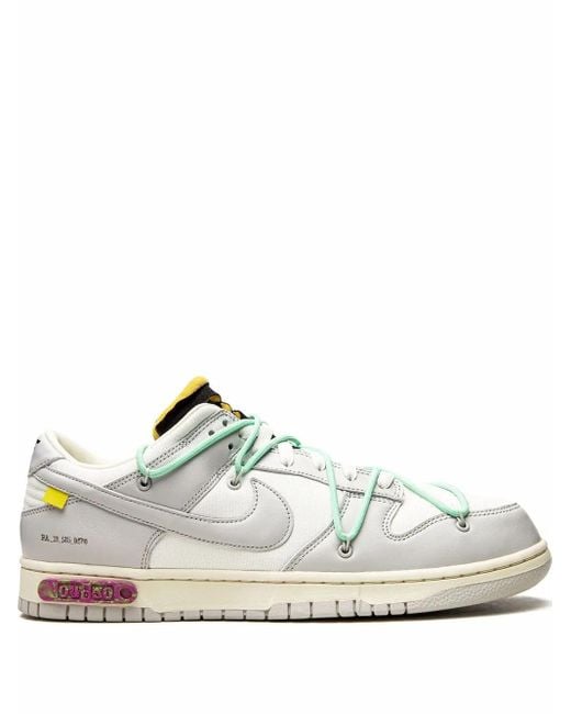 NIKE X OFF-WHITE White Dunk Low "Lot 04" Sneakers