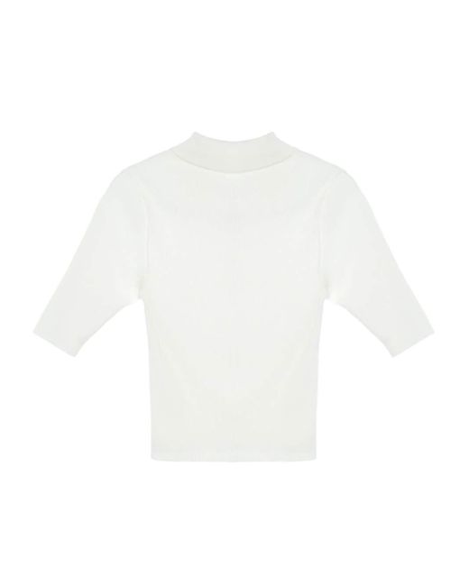 Auralee White Giza Cotton Polo Shirt