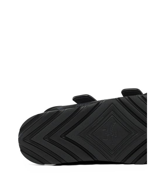 MCM Black Buckle-Detail Flat Sandals