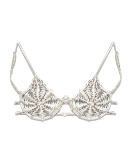 Isa Boulder Natural Spiral-Weave Bikini Top